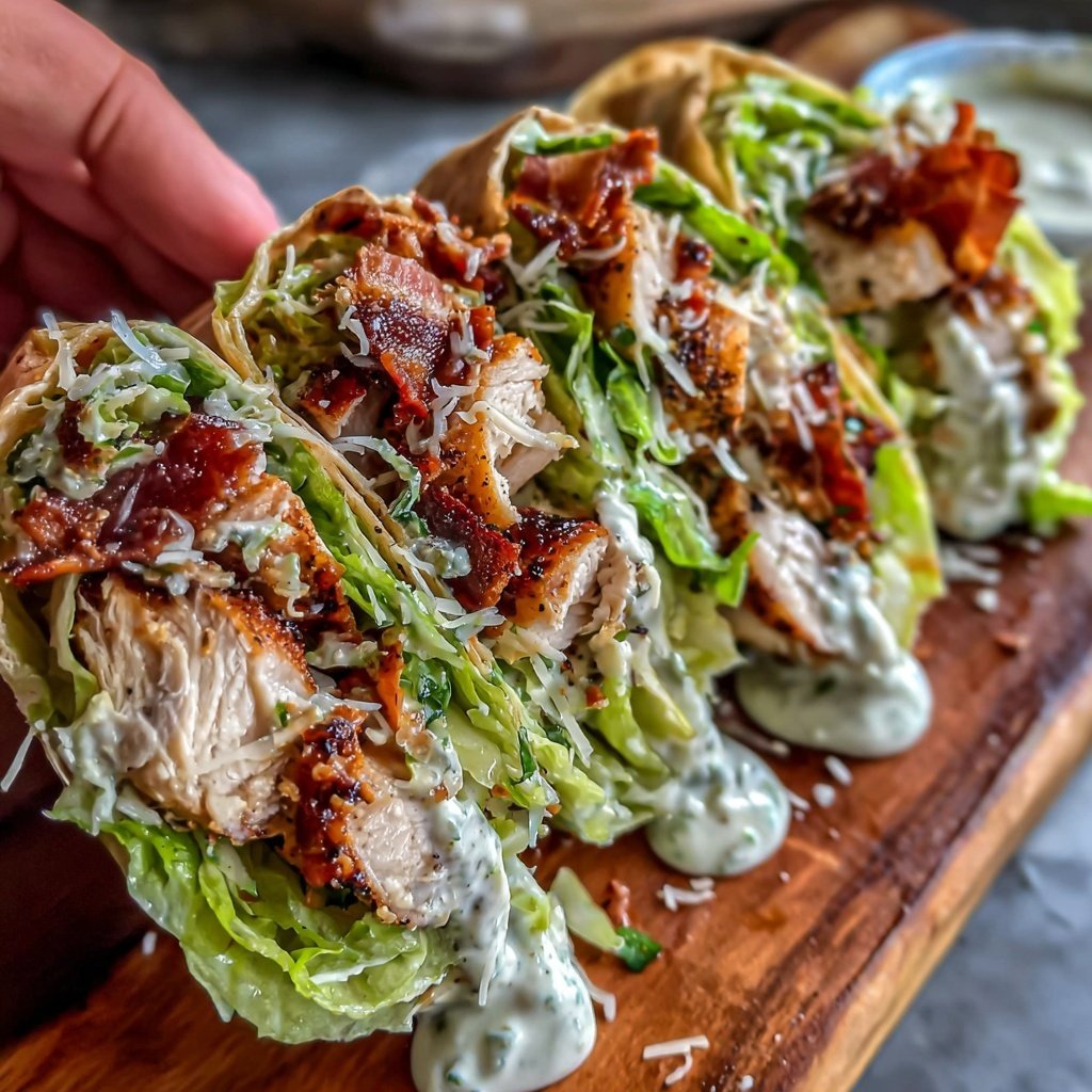 Easy Lunch Chicken Caesar Wrap