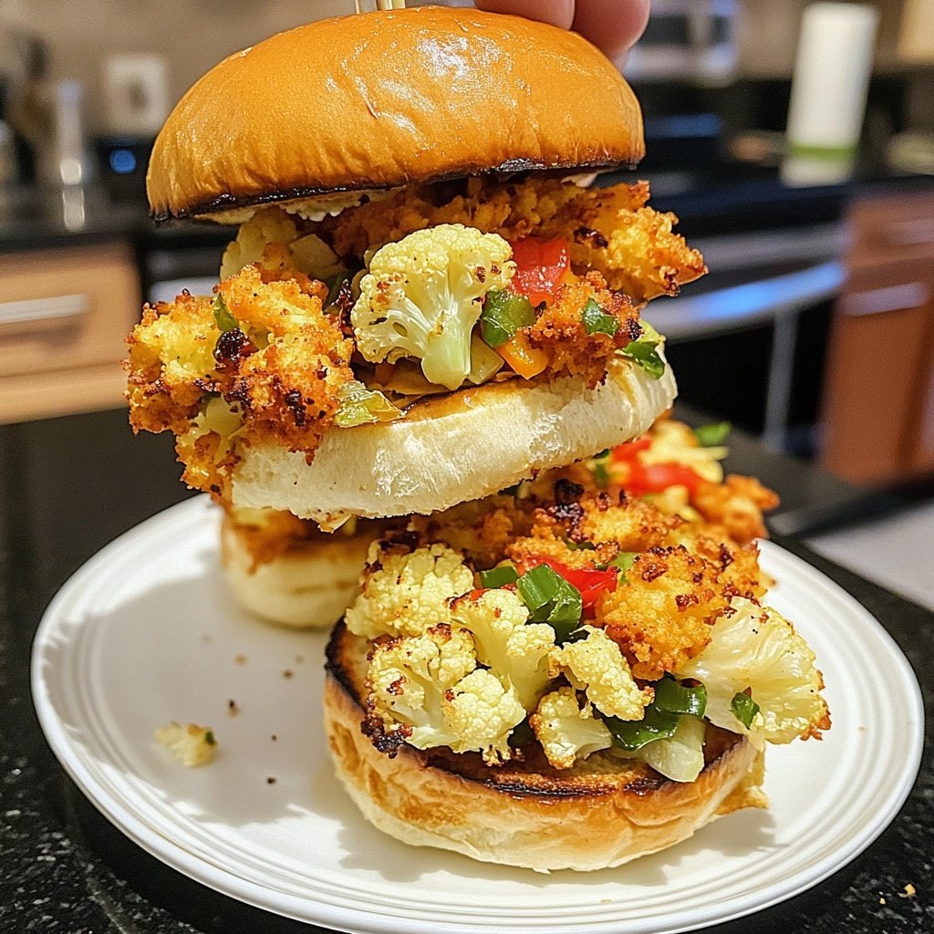 Sliders with Crispy Cauliflower