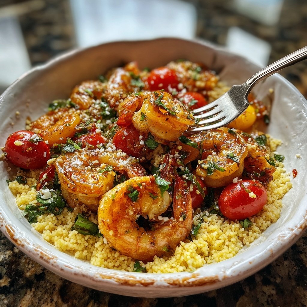 Mediterranean Garlic Shrimp Bowl