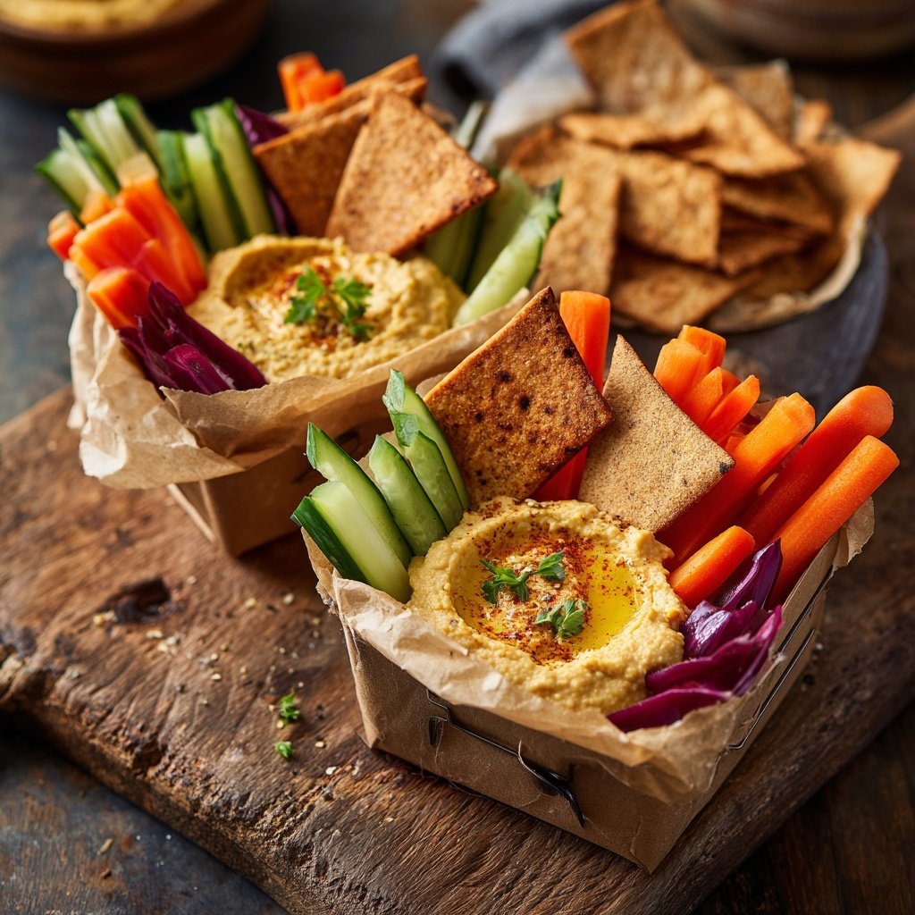Healthy Snack Hummus Snack Boxes