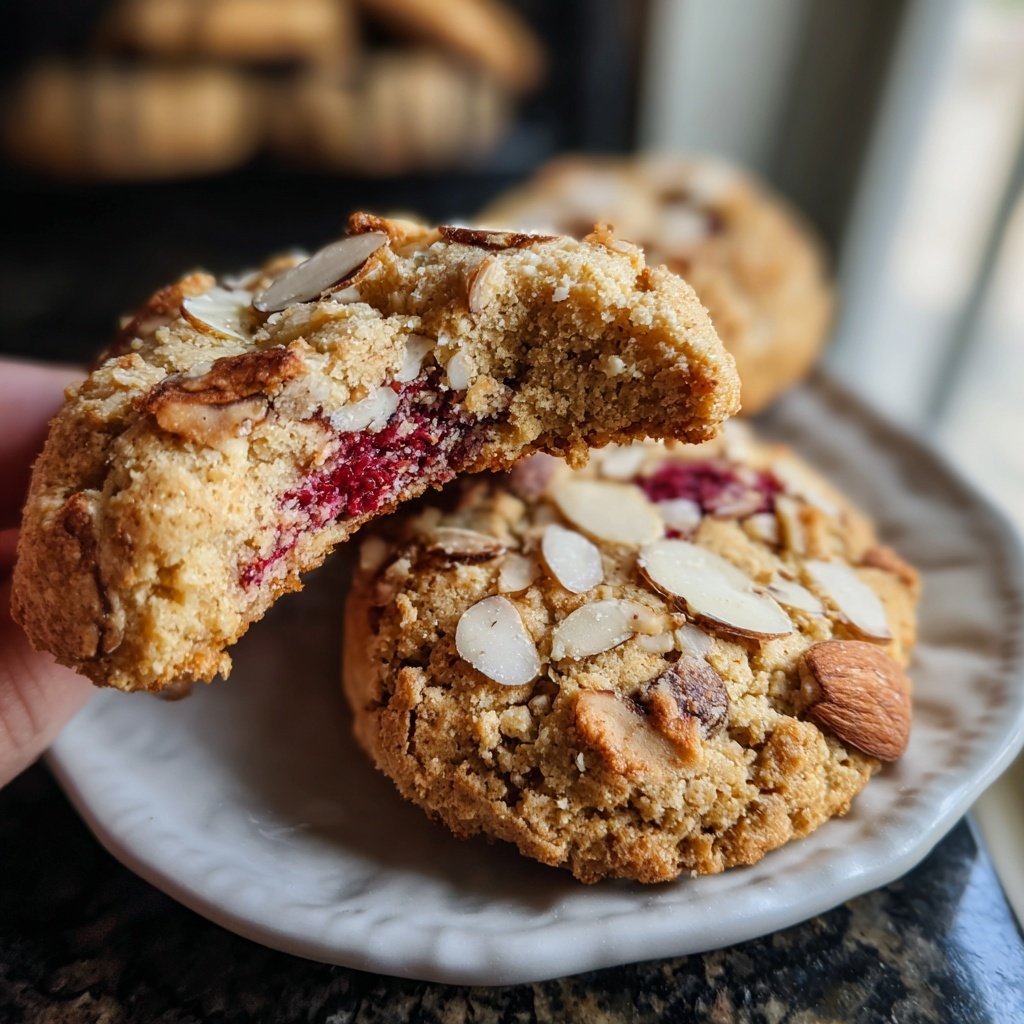 Valentines Treats Raspberry Almond Cookies