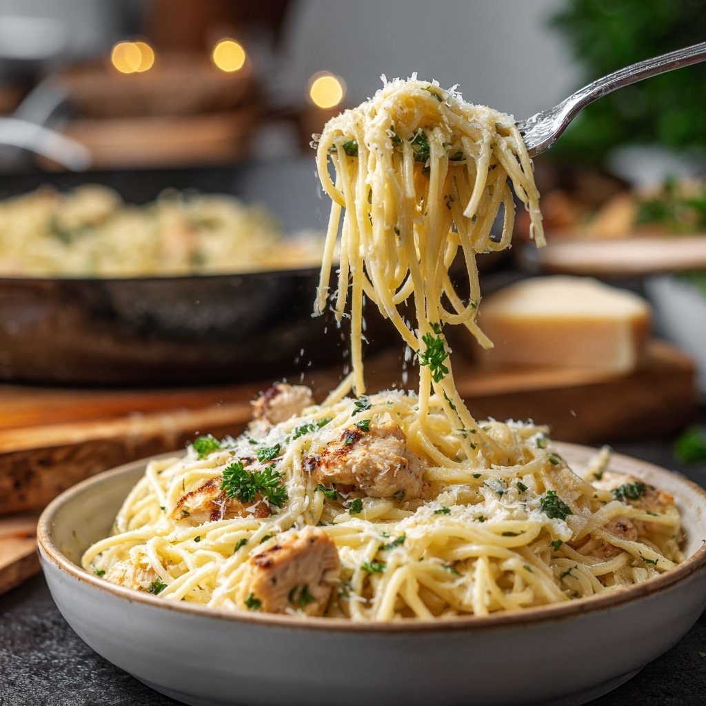 Garlic Parmesan Chicken Pasta