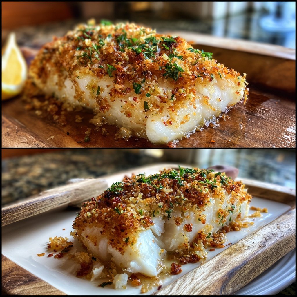 Baked Cod With Lemon Crumbs