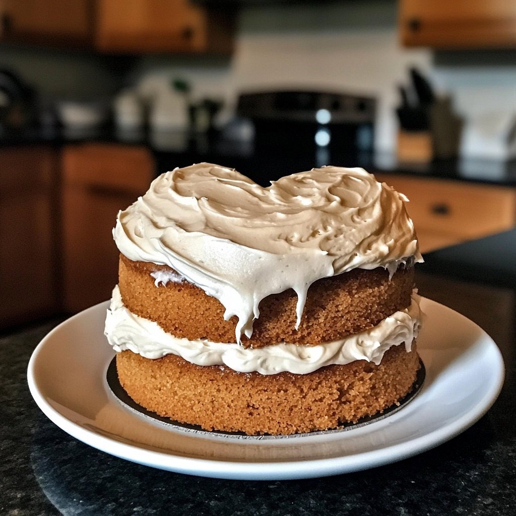 Mini Heart Cake with Vanilla Bean Frosting