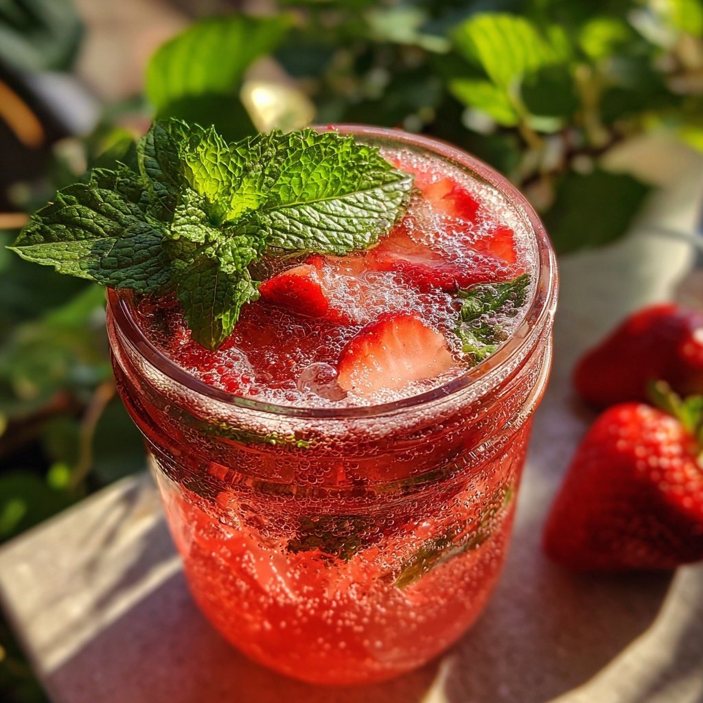 Light Strawberry Spring Drink