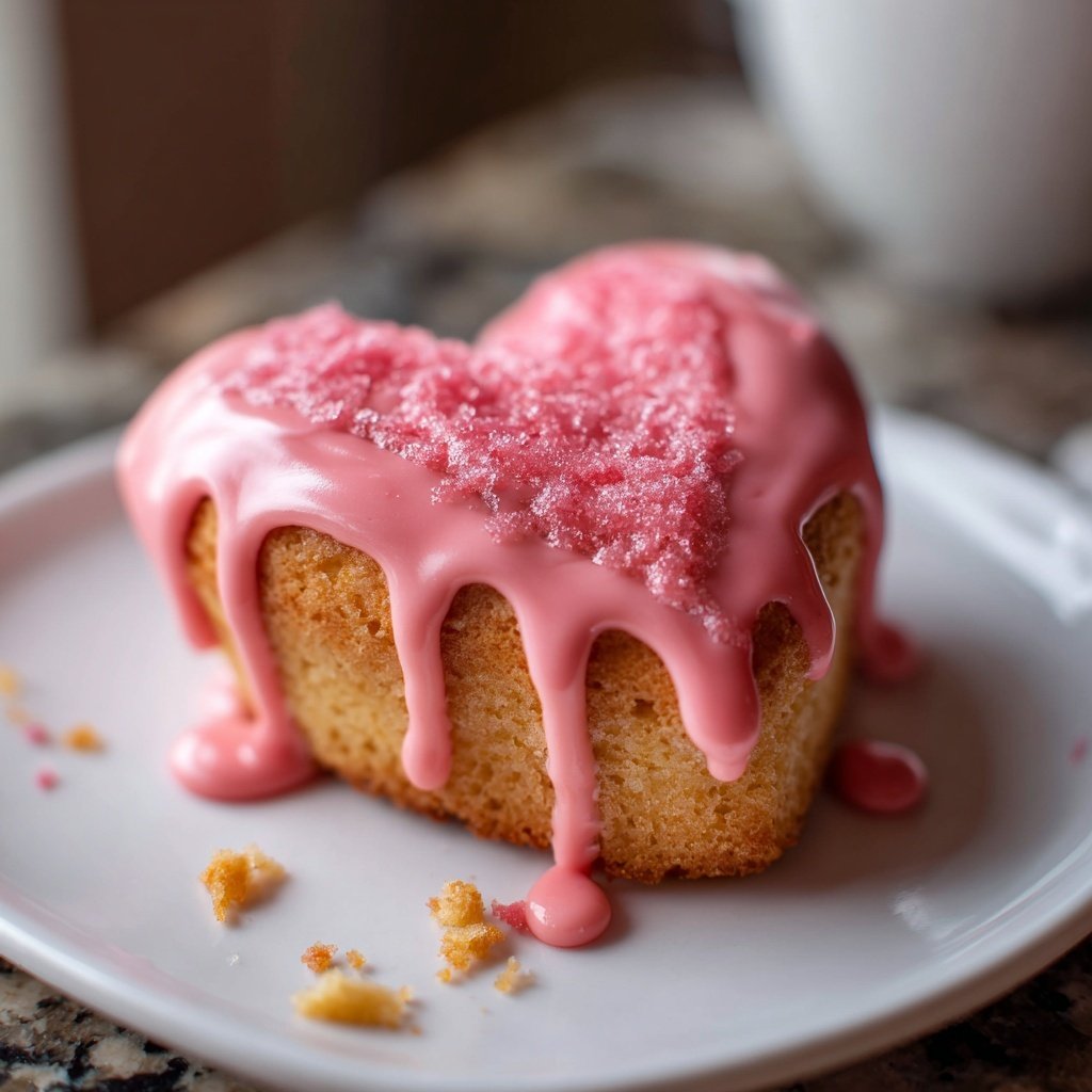 Mini Heart Cake with Strawberry Buttercream