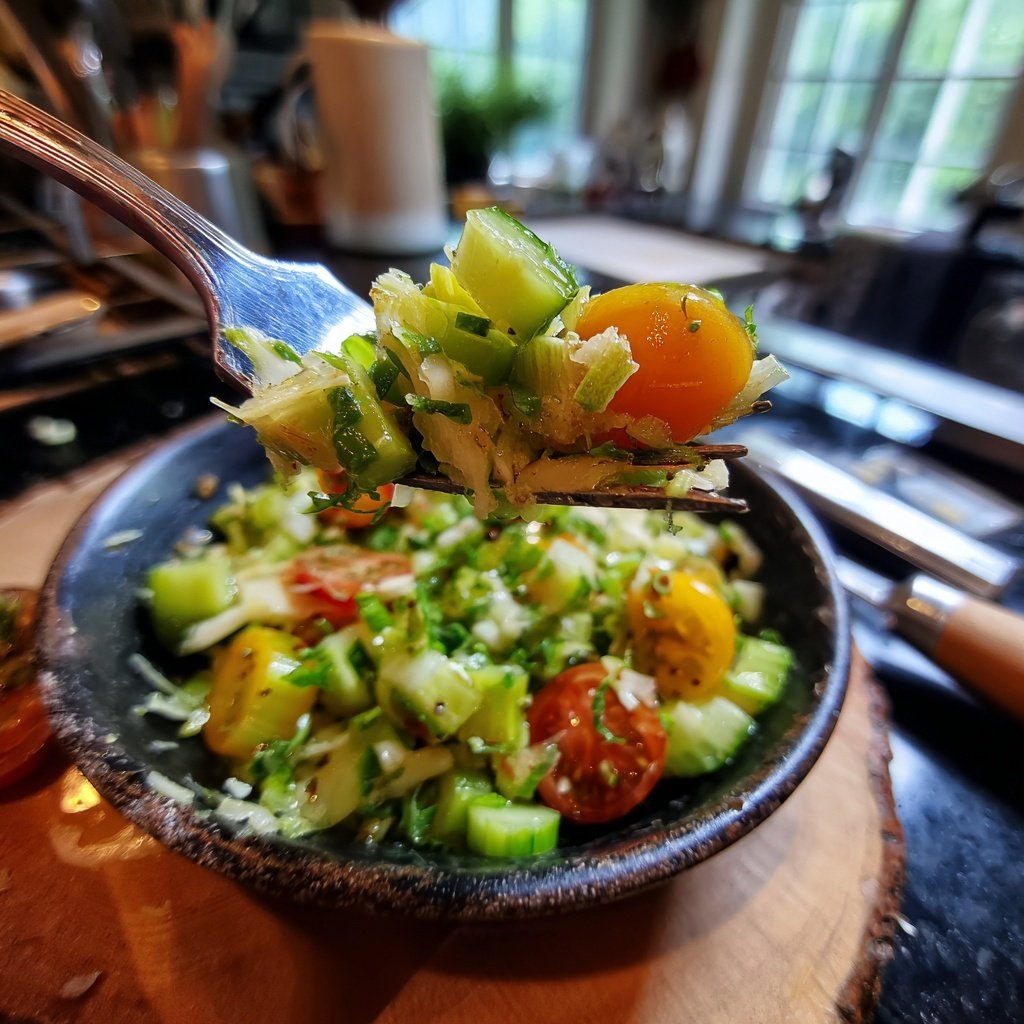 Celery Cucumber Crunch Salad