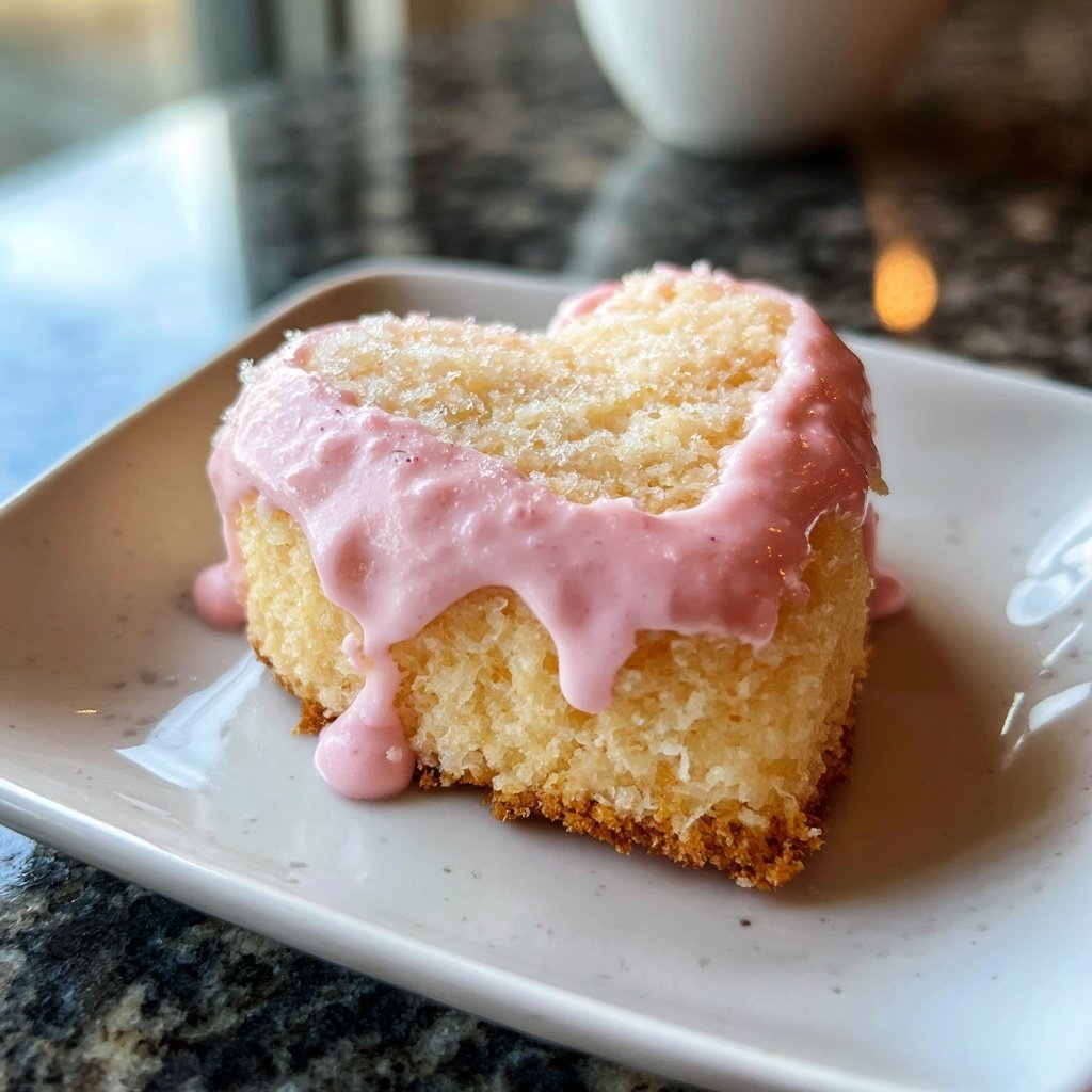 Mini Heart Cake with Strawberry Honey Cream