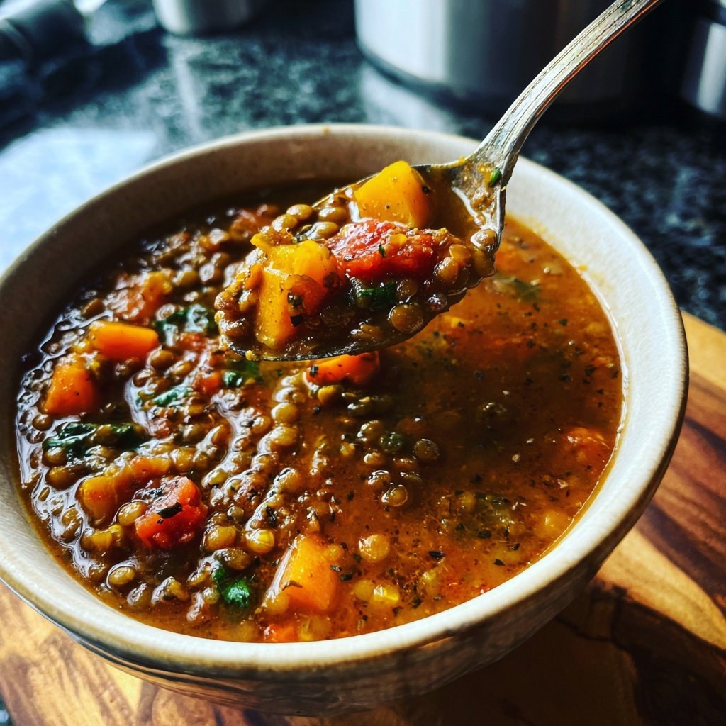 Healthy Crockpot Lentil Soup