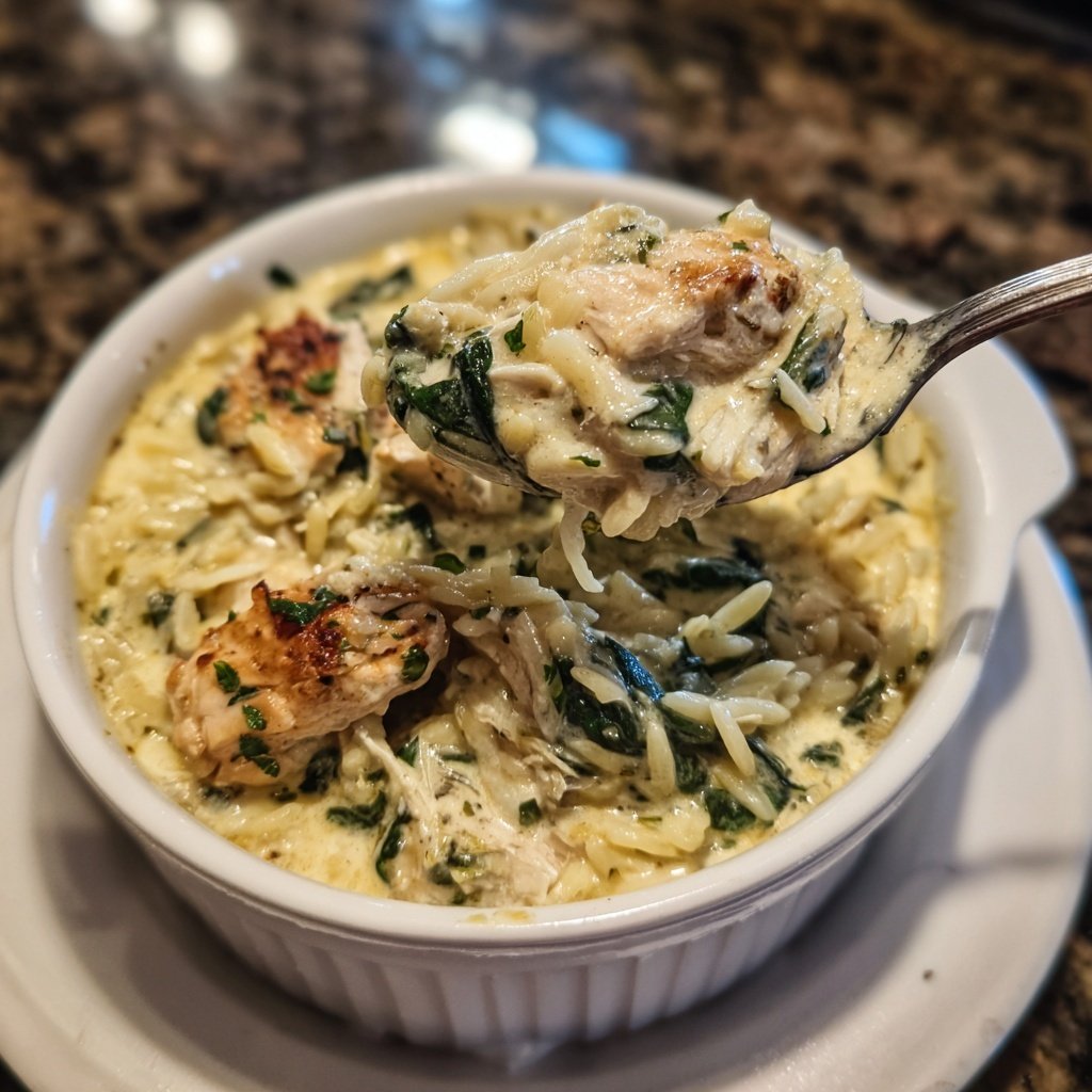 One Pot Creamy Chicken And Orzo