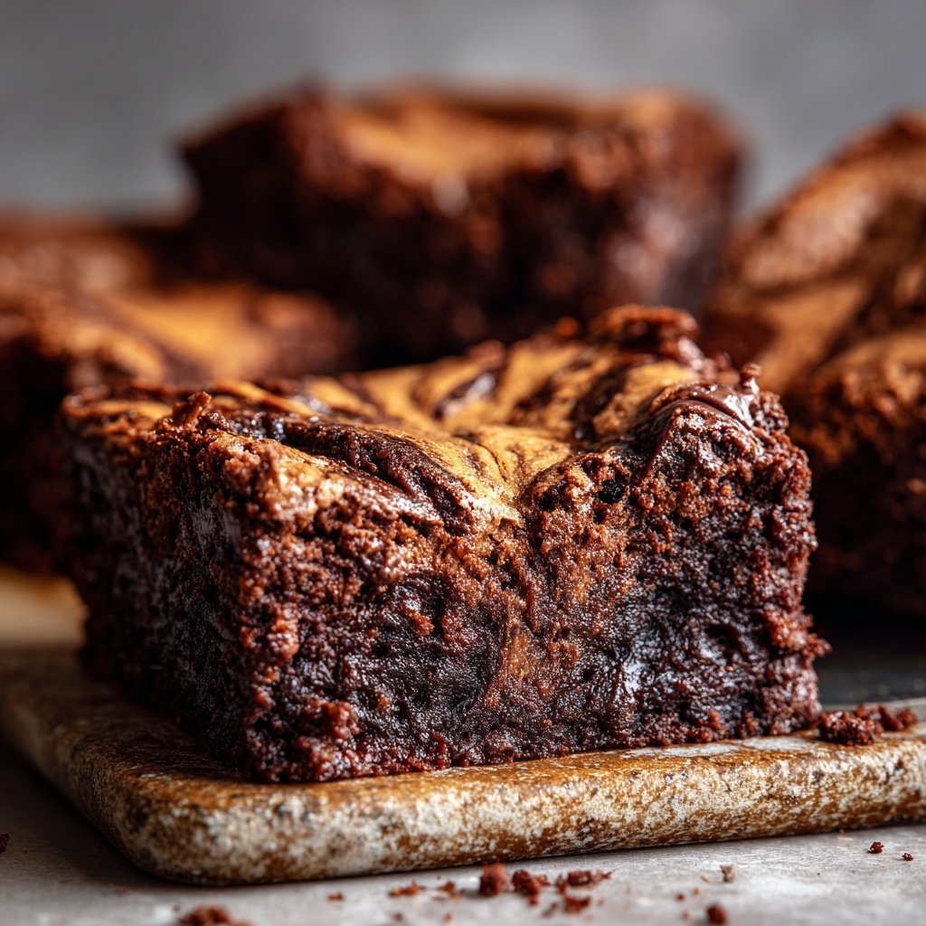 Cottage Cheese Brownies with Dark Cocoa Swirl