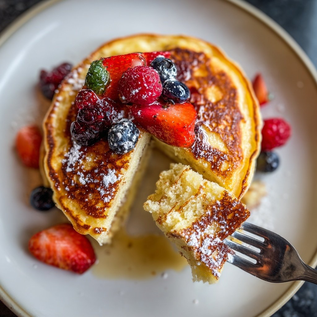 Cottage Cheese Pancakes with Vanilla