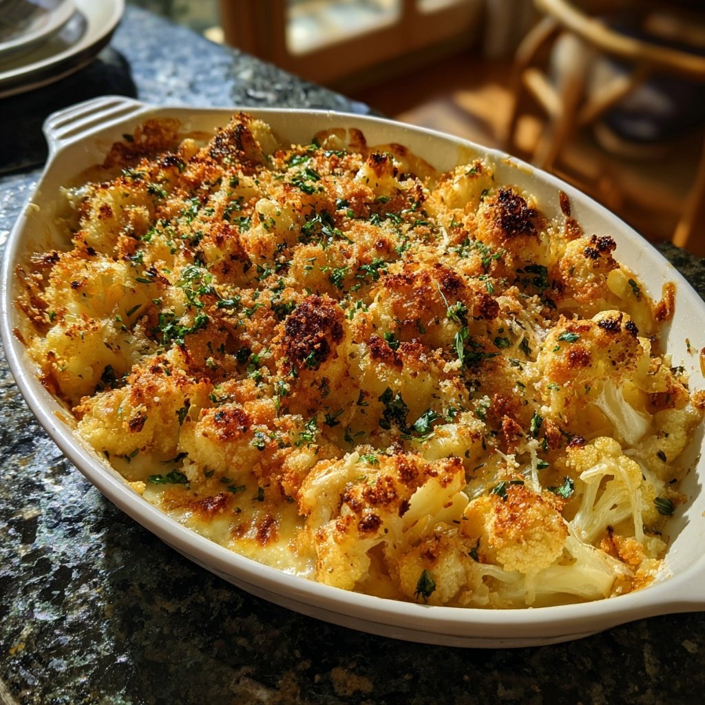 Sunday Roasted Cauliflower Gratin