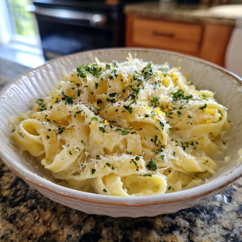 Lemon Cream Fettuccine