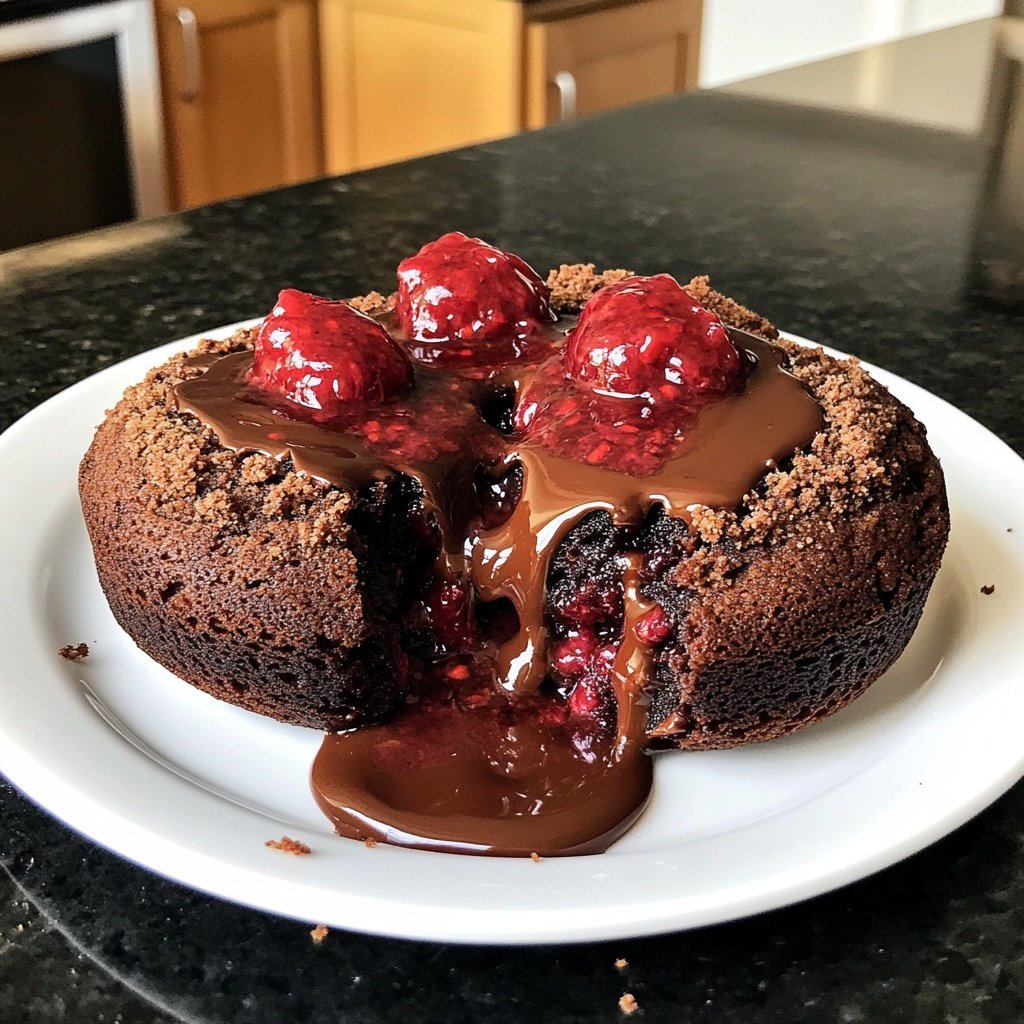Chocolate Raspberry Lava Cakes