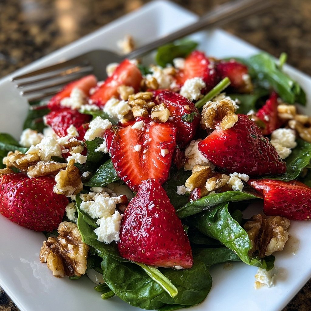Strawberry Spinach Salad With Feta