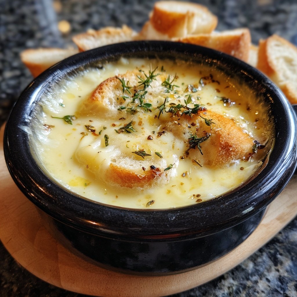 Fondue with Camembert and Thyme