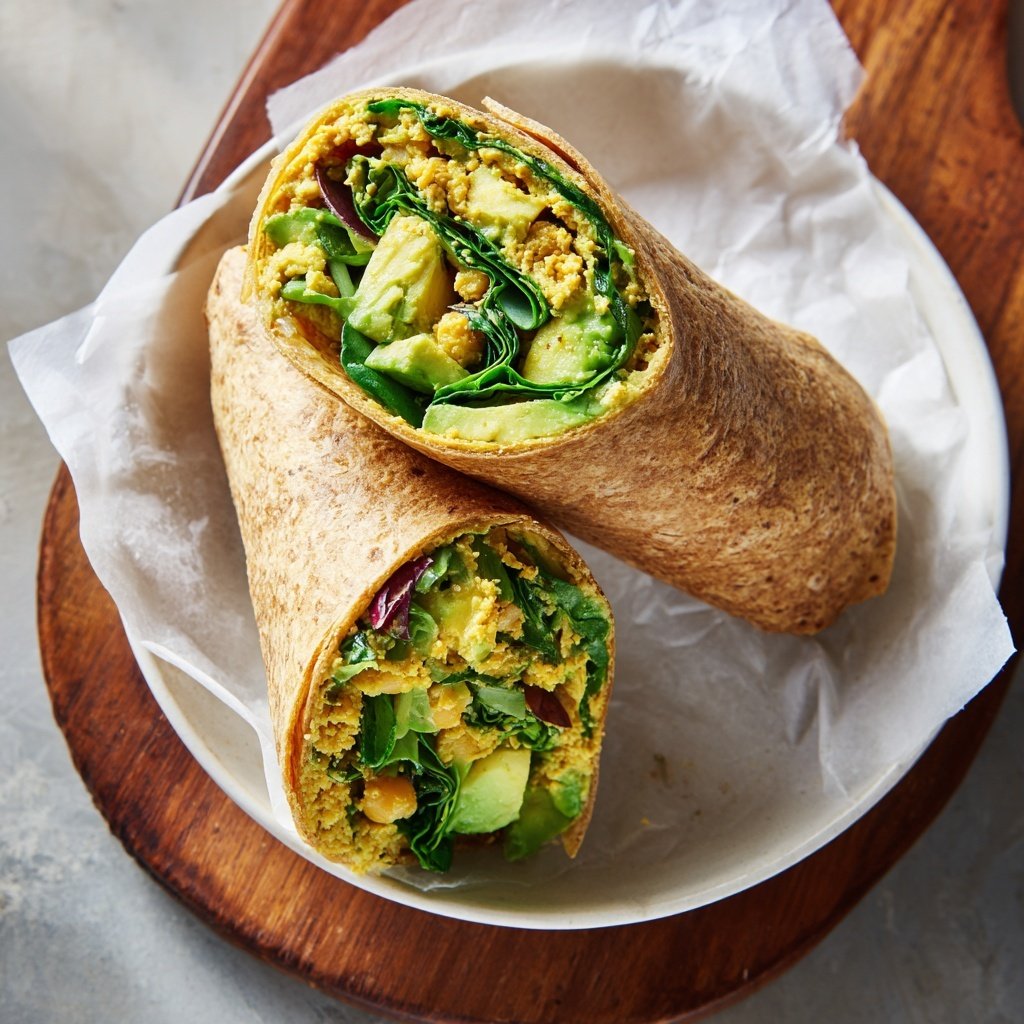 Healthy Lunch Chickpea Wraps