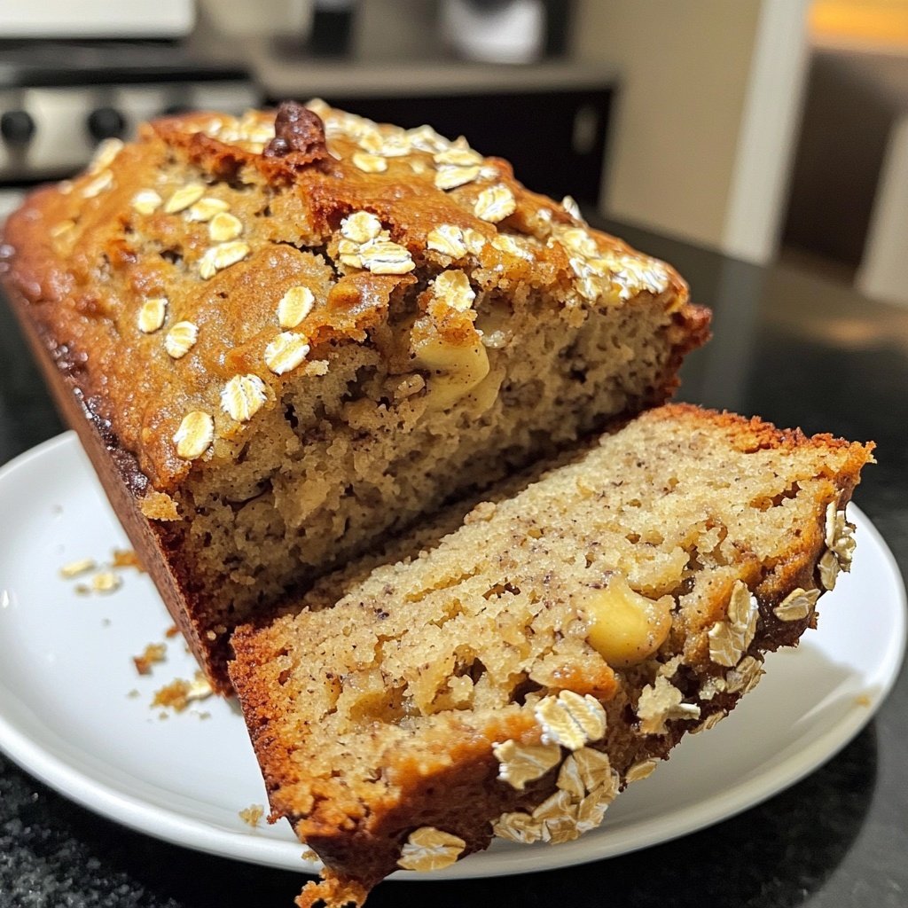 Healthy Banana Bread with Oats Recipe
