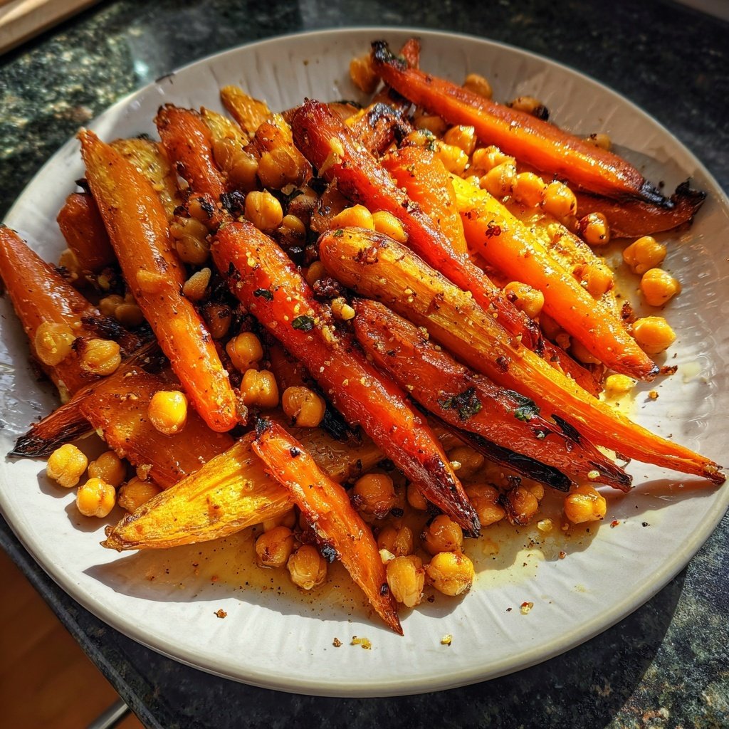 Honey Roasted Carrot Chickpea Tray